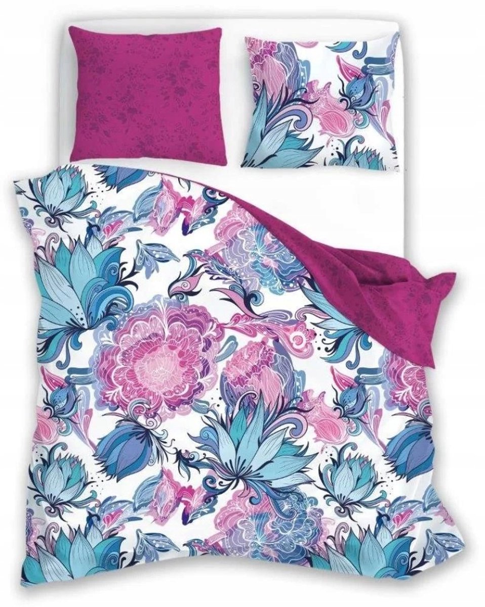 Dubbelzijdig Katoenen Dekbedovertrek Set Bloemen Tuin Fantasy 160x200