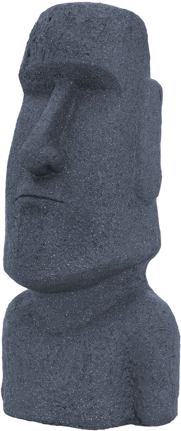 Figurine de jardin Île de Pâques Moai Grijs 37x26x78 cm