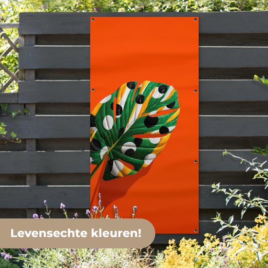 Tuinposter 80x160 cm - Tuindecoratie 3-2 - Poster voor in de tuin - Buiten decoratie - Schutting tuinschilderij - Tuindoek muurdecoratie - Wanddecoratie balkondoek