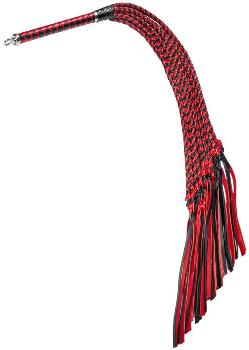 RISE - Cat O' Nine BDSM Zweep - Heavy - Zwart/Rood