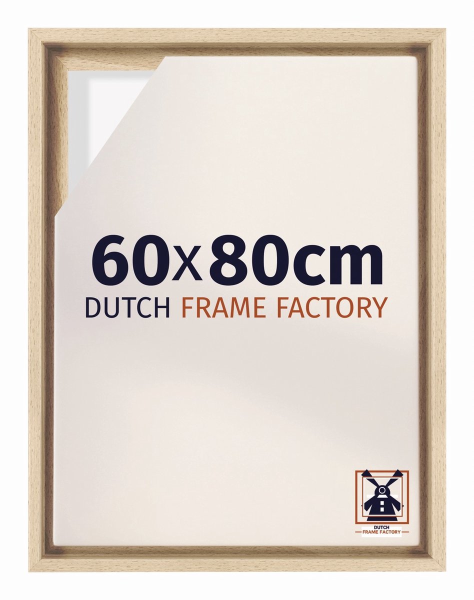 Dutch Frame Factory Baklijst 60x80 cm - Beuken - Geschikt voor Canvasdoek - MDF Baklijst Lausanne