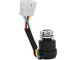 Ignition key switch with key, start switch, JK425, 5 wires, 2 keys for start switch, motor strip