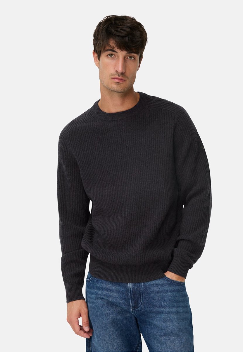camel active Trui van pure lamswol - Maat menswear-5XL - Marineblauw