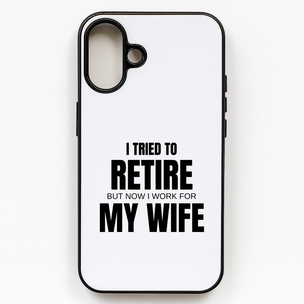 Hacebo® - I tried to retire telefoonhoesje - Pensioen - werken voor vrouw - telefoonhoesjes - werk - afscheidscadeau - verjaardagscadeau - kado - hoesje geschikt voor iPhone 16