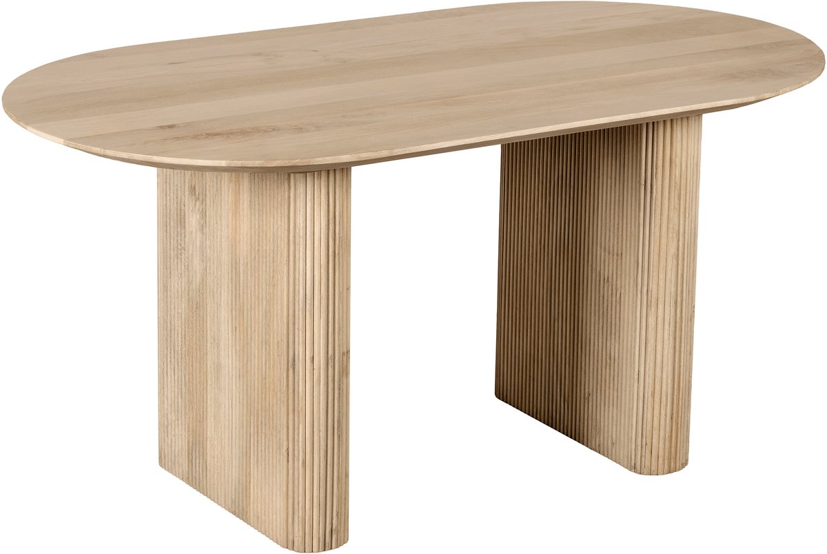 Lewis & Loft Eettafel Lynn - FSC®-gecertificeerd mangohout - Ovaal - 160x90 cm - Naturel