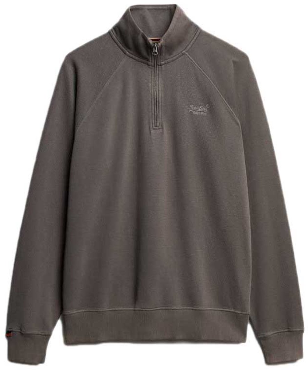 Superdry Essential Logo Sweatshirt Met Halve Rits L Man Grijs