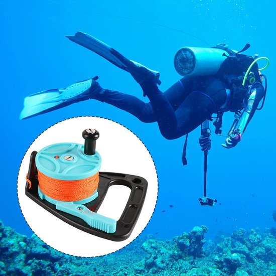 Allecto plus - Duikhandvat Reel Lijnhaspel 150ft voor Diep Duiken - Accessoires voor Wrakonderzoek en Grotduiken — afbeelding 5