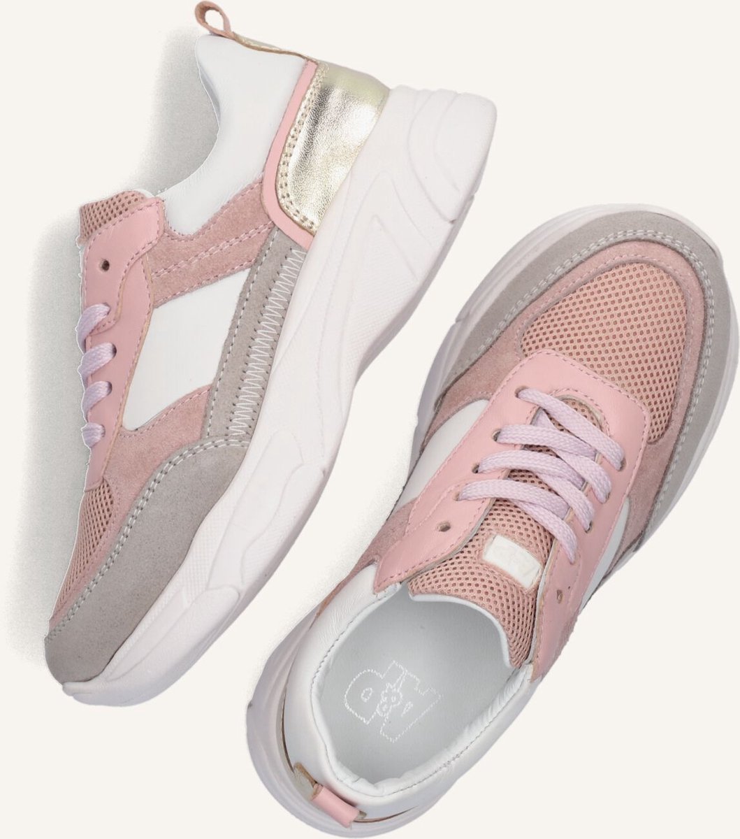 Apples & Pears B0011500 Lage sneakers - Leren Sneaker - Meisjes - Roze - Maat 37