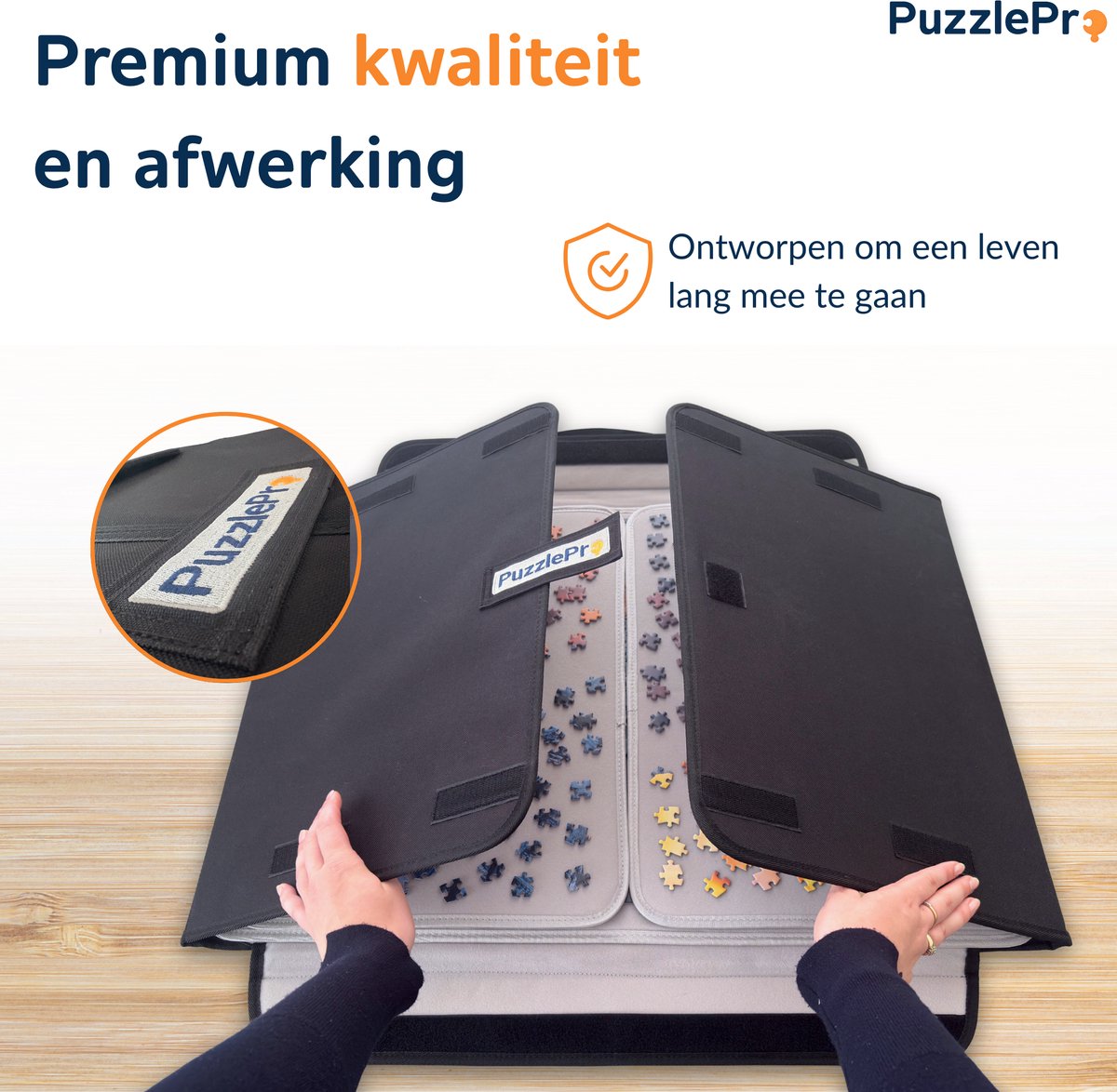 PuzzlePro Puzzelkoffer (Lichtgewicht) - 1000 stukjes - 73x53cm - Puzzelmap - Portapuzzle - Puzzeltafel - Puzzelbord - Puzzelmat - Puzzelplaat - Puzzelplank — cadeau in Spellen & Speelgoed - foto 6