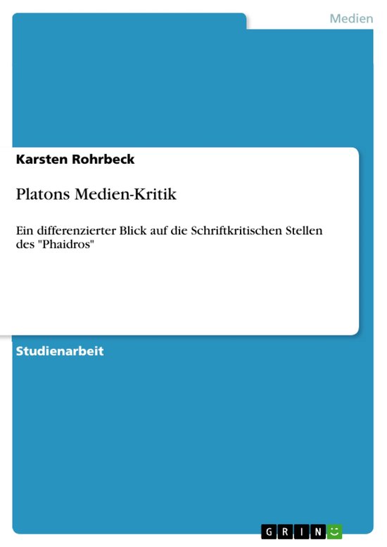 Platons Medien-Kritik - cover