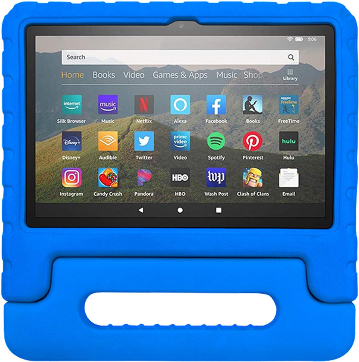 Rixus RXTC06 Tablet Kids Case For Apple iPad Air 1 9.7 inch, iPad 5, iPad 2 9.7 inch, iPad 6, iPad Pro 9.7 inch, iPad 7 Blue
