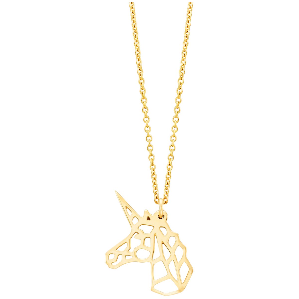 Julie Julsen Anhänger mit Kette 925/- Sterling Silber vergoldet Einhorn