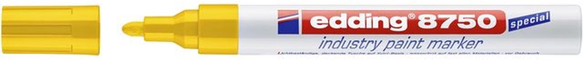 Paintmarker edding 8750 industrie 2-4mm geel | 10 stuks