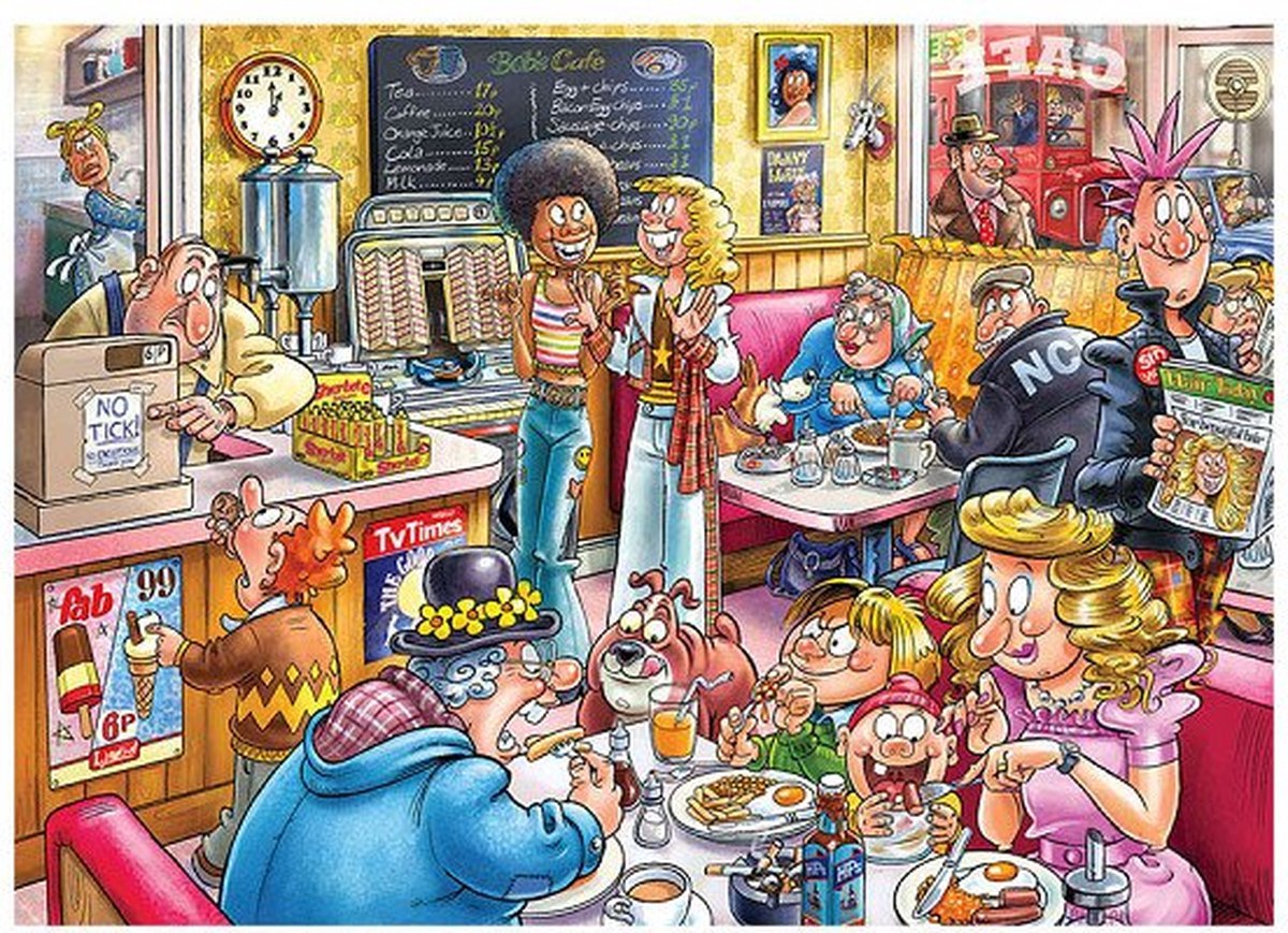 Wasgij Destiny 27 - Van Cafetaria Naar Koffiebar! - 1000 stukjes puzzel - Legpuzzel — afbeelding 6