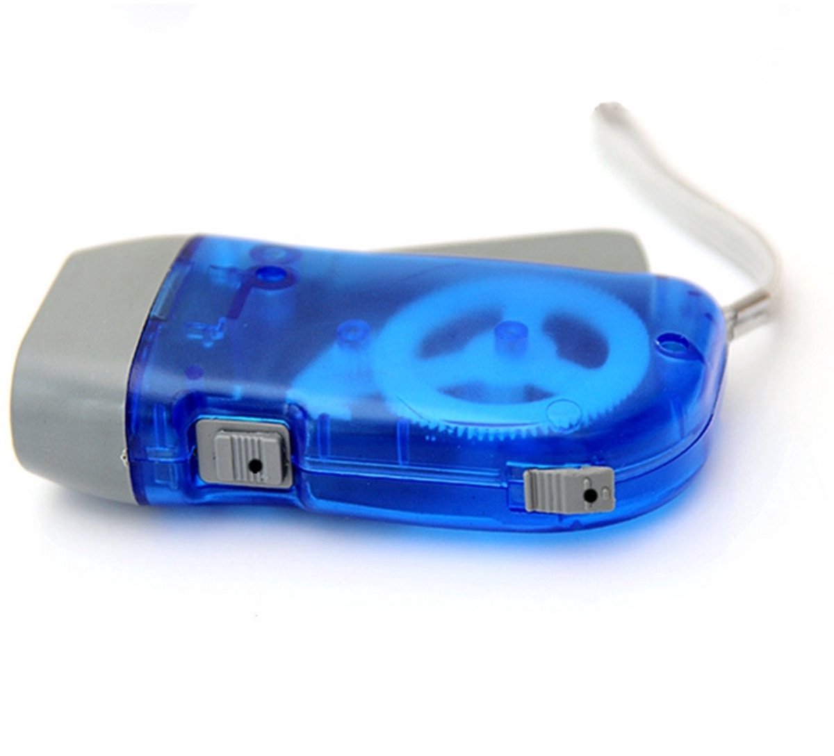 Jonyx - Knijpkat - Dynamo - Zaklamp - 25 lumen - Oplaadbaar - Blauw