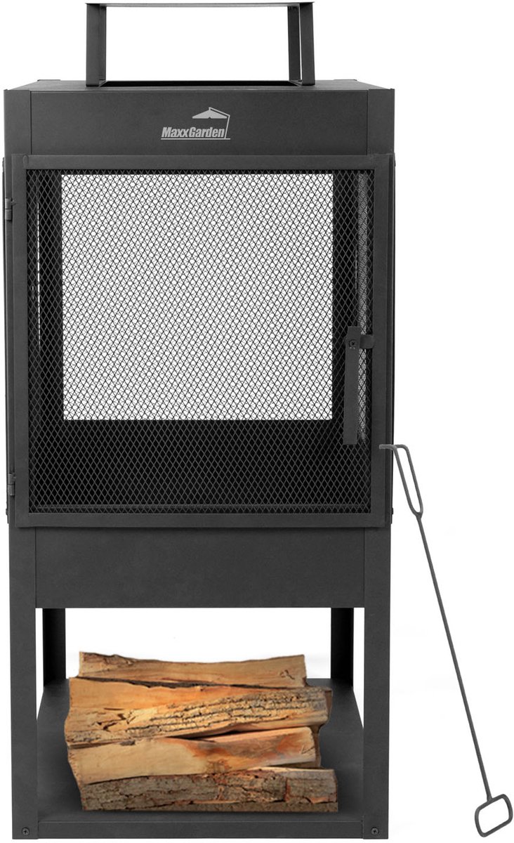 Bol.com MaxxGarden Tuinhaard Grieks Artemis - Terrashaard - Vuurkorf - Terrasverwarmer - Terrasverwarming - Sfeerhaard - 41x41x1... aanbieding
