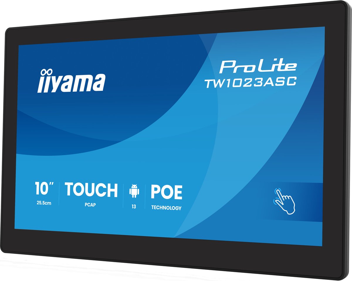 10,1” Full HD Android 13 Touchscreen Monitor 10-punts PCAP PoE RJ45 1280x800 IPS iiyama ProLite - Afbeelding 5