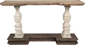 Clayre & Eef Sidetable 157x40x86 cm Bruin Beige Hout Rechthoek Wandtafel