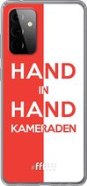 6F hoesje - geschikt voor Samsung Galaxy A72 -  Transparant TPU Case - Feyenoord - Hand in hand, kameraden #ffffff