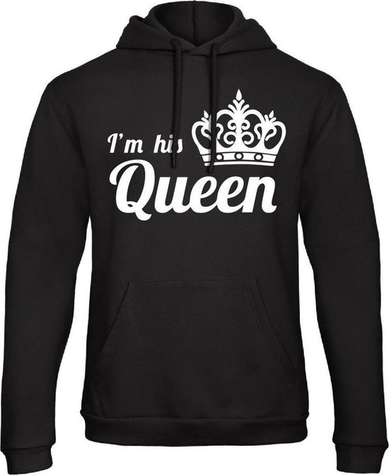 King / Queen Hoodie I'm his Queen (Queen - Maat L) | Koppel Cadeau | Valentijn Cadeautje voor hem & haar