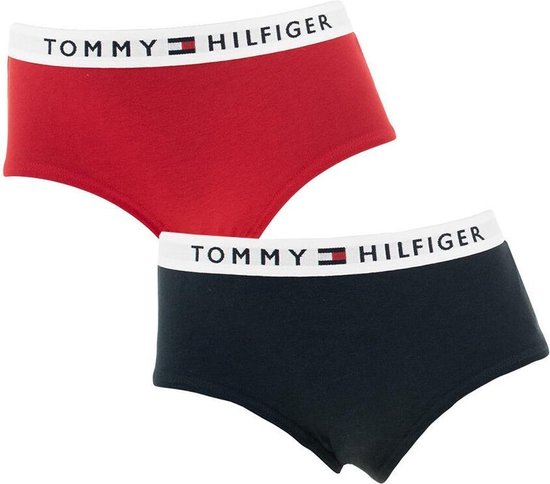 Tommy Hilfiger - Meisjes - 2-Pack Hipster - Rood - 140/152 | bol.com