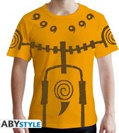 NARUTO SHIPPUDEN - Tshirt Chakra Mode man SS yellow - premium