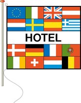 Vlaggen met tekst Hotel 100 x 150 cm
