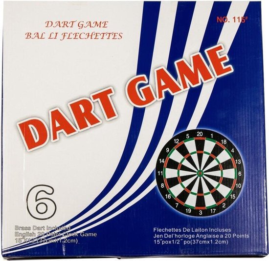 Dartbord met 6 Darts - Basic