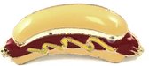 Emaille Pin Van Een Broodje Hotdog 2.4 cm / 1.5 cm / Geel Bruin