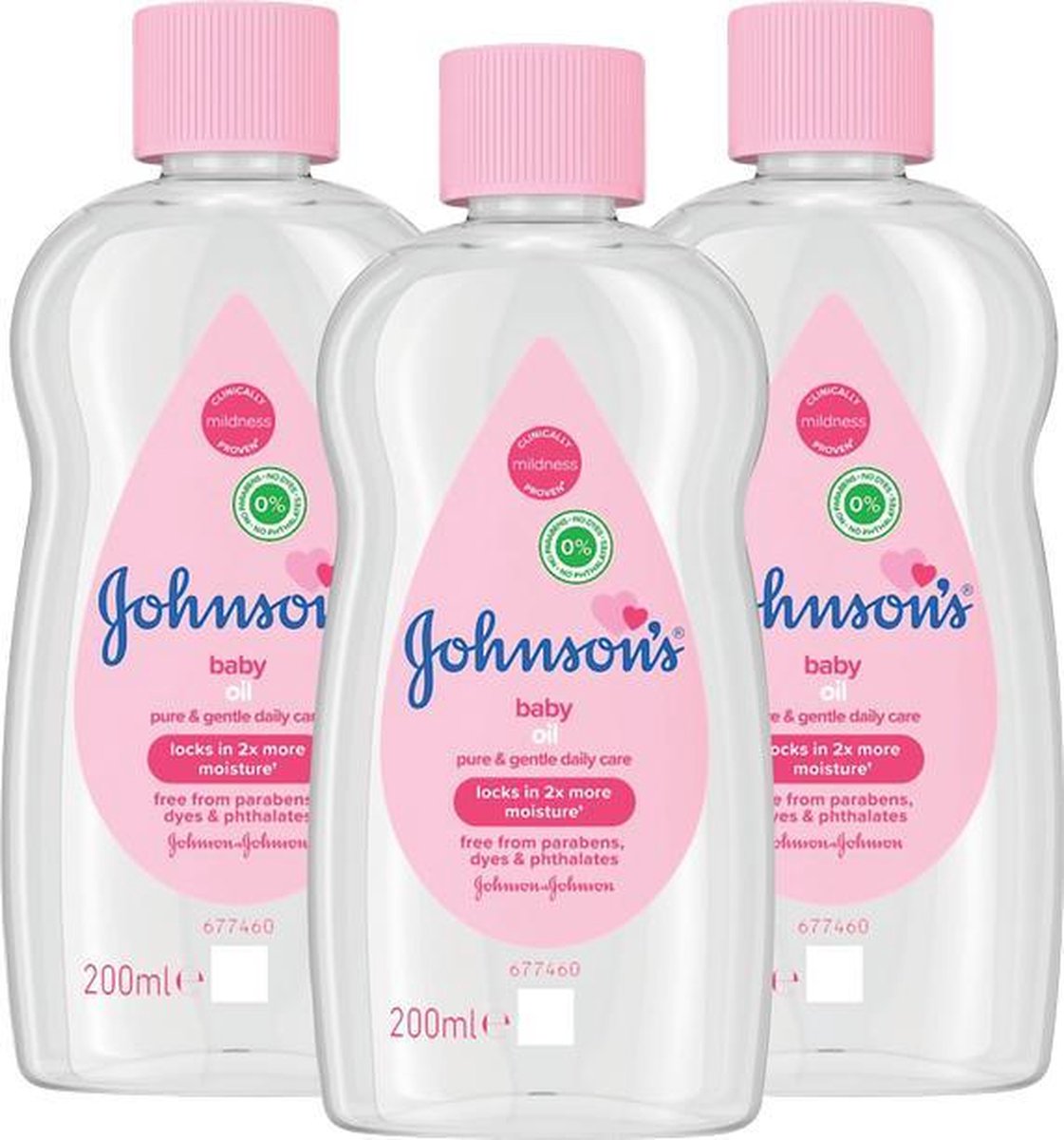 Goedkoopste Johnson's Baby Olie 3 x Normaal 200ml- Voordeelverpakking