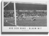 Walljar - ADO Den Haag - Blauw Wit '68 II - Zwart wit poster met lijst