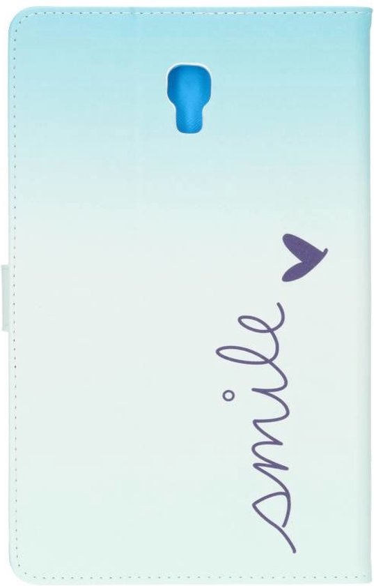 Tablet Hoes Geschikt voor Samsung Galaxy Tab A 10.5 (2018) - Design Softcase Bookcase - Blauw / Meerkleurig /Smile - Merkloos