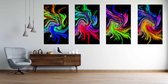 Abstract marble texture of colored bright liquid paints. - Modern Art Canvas  - Vertical - 1281428359 - 80*60 Vertical