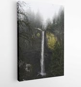 Onlinecanvas - Schilderij - Nature Photography Waterfall Art Vertical Vertical - Multicolor - 80 X 60 Cm