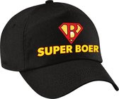 Super boer pet zwart Achterhoek festival cap voor volwassenen - festival accessoire