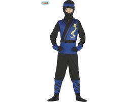 Fiestas Guirca Verkleedpak Ninja Blauw/zwart Maat 122/134
