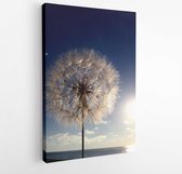 Onlinecanvas - Schilderij - Dandelion And Summer Art -vertical Vertical - Multicolor - 115 X 75 Cm