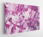 Onlinecanvas - Schilderij - Photo And Purple Painting Art Horizontal Horizontal - Multicolor - 60 X 80 Cm