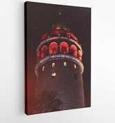 City sky red night  - Modern Art Canvas - Vertical - 3742431 - 40-30 Vertical