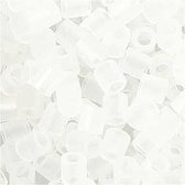 Strijkkralen,  medium , afm 5x5 mm, doorzichtig transparant (32264), 6000stuks, gatgrootte 2,5 mm