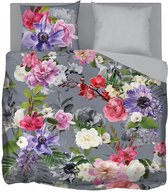Snoozing Bloom - Flanel - Dekbedovertrek - Tweepersoons - 200x200/220 cm - Multi kleur
