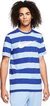 Nike Swoosh Stripe Tee heren sportshirt blauw