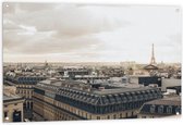 Tuinposter – Eiffeltoren - Parijs  - 120x80cm Foto op Tuinposter  (wanddecoratie voor buiten en binnen)