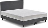 Beter Bed Basic Box Ambra vlak met Easy Pocket matras - 120 x 200 cm - donkergrijs