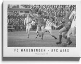 Walljar - Poster Ajax - Voetbalteam - Amsterdam - Eredivisie - Zwart wit - FC Wageningen - AFC Ajax '75 - 40 x 60 cm - Zwart wit poster