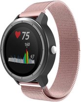 Milanees Smartwatch bandje - Geschikt voor  Garmin Vivoactive 3 Milanese band - roze - Horlogeband / Polsband / Armband