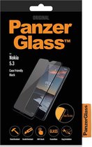 PanzerGlass Case Friendly Gehard Glas Ultra-Clear Screenprotector Geschikt voor Nokia 5.3 - Zwart