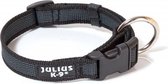 Julius-k9 verstelbare halsband 25mm Zwart/grijs 39-65cm