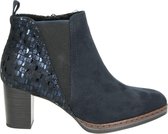 Marco Tozzi dames enkellaars - Blauw - Maat 39