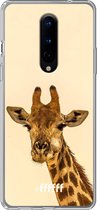 OnePlus 8 Hoesje Transparant TPU Case - Giraffe #ffffff